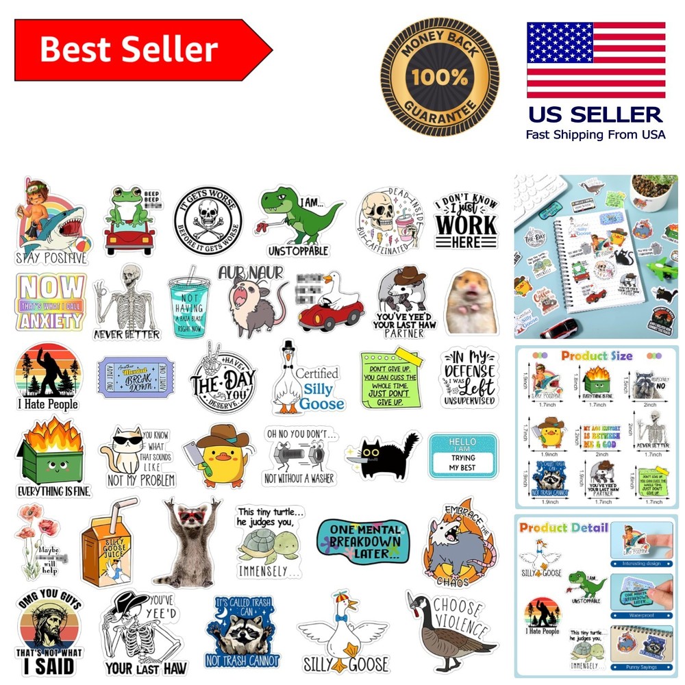 Funny Meme Sticker Set – 400 Waterproof Stickers for Creative Expression