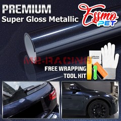 ESSMO PET Super Gloss Metallic Imperial Blue Vehicle Vinyl Wrap Decal Like Paint