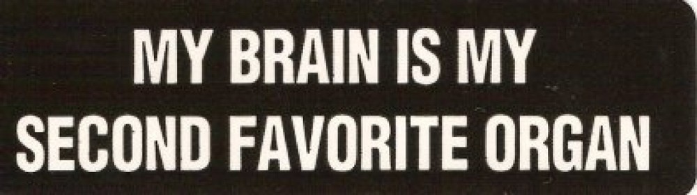 Motorcycle Sticker for Helmets or toolbox #197 My Brain is my second favorite o