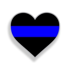 Heart Blue Line Sticker Laptop LEO Cup Car Vehicle Window Bumper Decal Back The