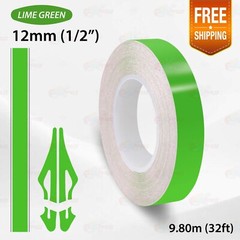 LIME GREEN 1/2″ 12mm PIN STRIPE Car Model Streamline TAPE Decal Vinyl Sticker