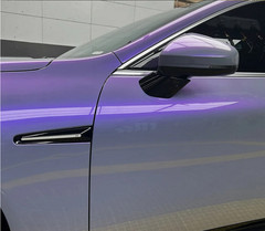 65FT x 5FT Premium Magic Glossy Pearl Chameleon Grey Purple Vinyl Car Wrap Film