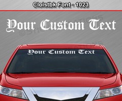 #1023 Custom Text Letters Personalized Decal Sticker Vinyl Windshield Window Car