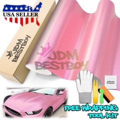Premium Matte Metallic Satin Pearl Diamond Pink Vinyl Car Wrap Sticker Decal DIY