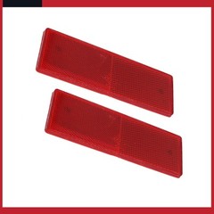 Universal Car Plastic Stick-On Reflective Rectangle Reflector Red Pack of 4