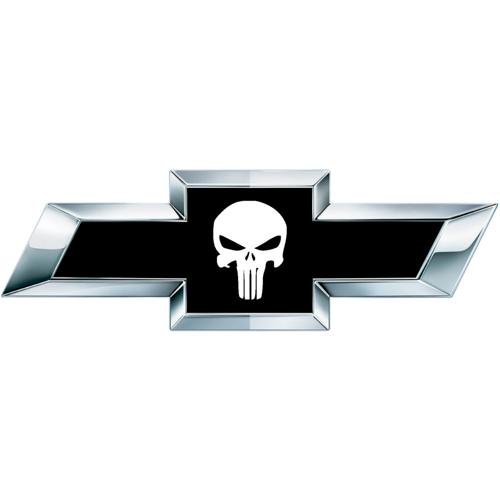 CJ 2 White Skull US Universal Chevy Silverado Vinyl Sheets Emblem Overlay /1156
