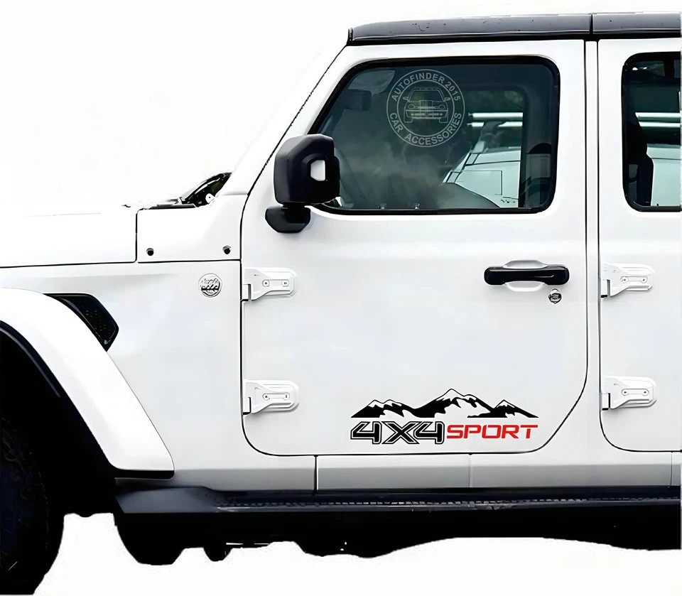 2 PCS Snow Mountain Graphics Sticker For Ford Ranger Raptor F-150 Jeep Wrangler