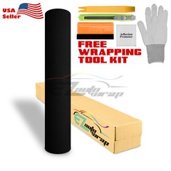 Black Velvet Suede Texture Vinyl Car Wrap Decal Sticker Self Adhesive Fabric