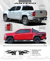 ANTERO Truck Bed Mountain Vinyl Graphic Decals Stripe 2015-2022 Chevy Colorado