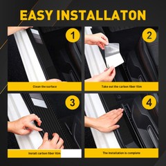 4pcs Car Door Sill Plate Scuff Scratch Anti Protector Cover For Toyota Tacoma US