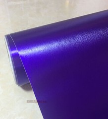 Full Car Wrap Brushed Metal Satin Chrome Vinyl Film Sticker Purple 50FT x 5FT US