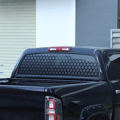 Matte Black Rear Window Honeycomb Decal VinylsFits 2007-2021 Toyota Tundra