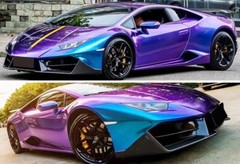 72″ x 60″ Gloss Metallic Chameleon Purple Blue Vinyl Film Wrap Air Bubble Free