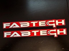 FABTECH racing Stickers RED 2PC SET offroad utv overlanding ultra4 bitd score