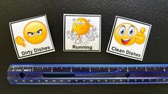 Dishwasher Status Magnet Decal Set