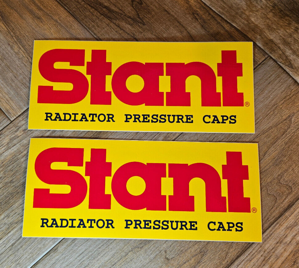 2 Stant Radiator Caps 1992 Winston Cup Racing Original decal sticker 7 3/4″