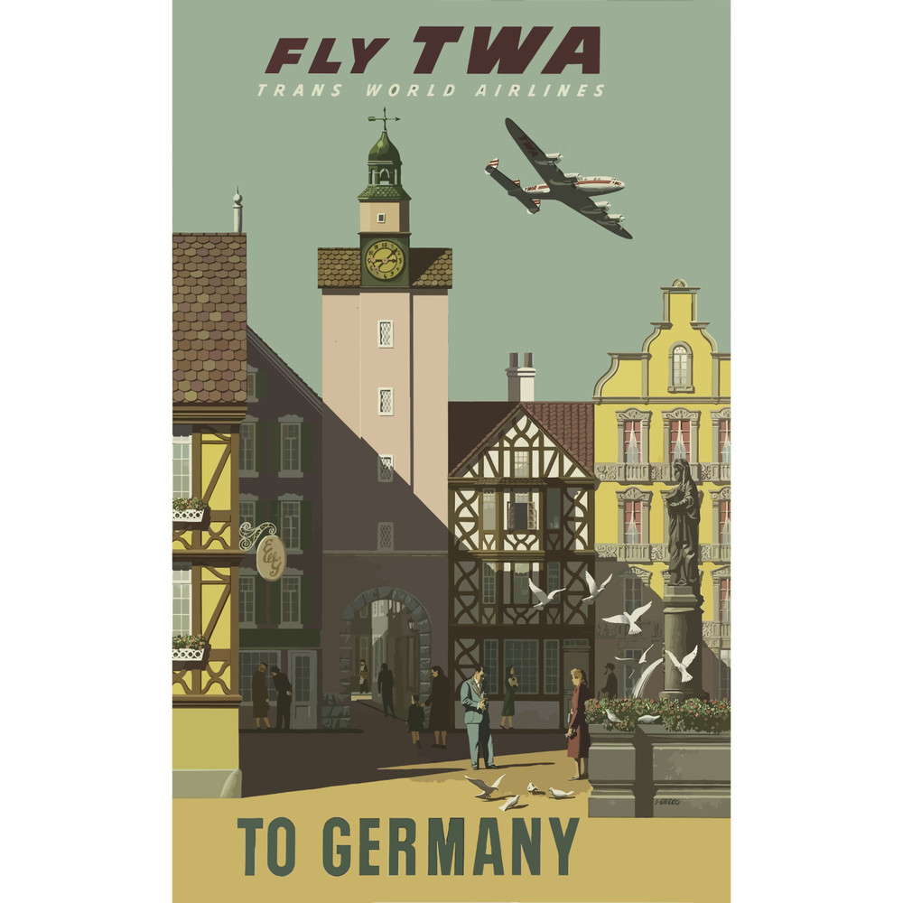 Germany Sticker 4″ Travel World Tourist Visit Retro Vintage Style Art Color