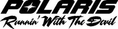 Polaris decals, stickers set of 2- 2″x 8″, any color Runnin’ with the Devil