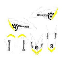 Husqvarna graphic kit white black/yellow 2014-2015 TC 125-250 FC 250-450