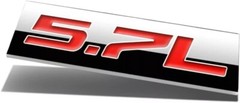 3D POLISHED Chrome Red 5.7L Letter Car Emblem Trunk Lid Sport Decal Badge 5.7L