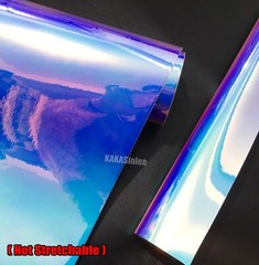 Colorful Rainbow Chameleon Mirror Chrome Car Metal Sticker Vinyl Wrap PVC Strips