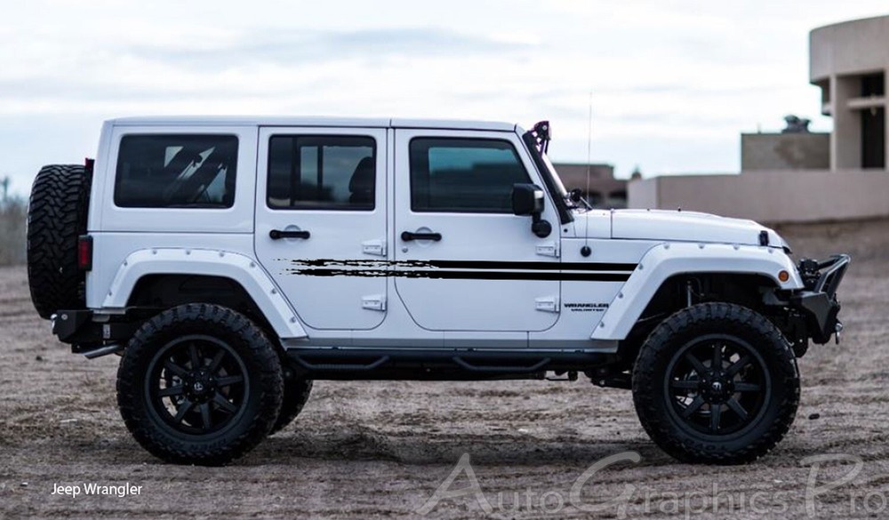 BREAKUP Vinyl Graphic Side Door Body Line Accent Stripe Decal FOR Jeep Wrangler