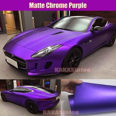Purple Stretchable Metal Satin Matte Chrome Entire Car Vinyl Wrap PVC Sticker US