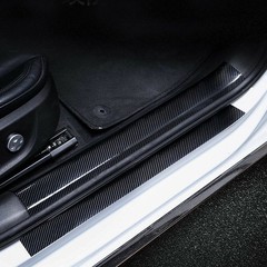 Carbon Fiber Protector Sticker Sill Scuff Cover Car Door Anti Scratch Strip 10 D