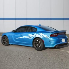 Decal for Dodge Charger Door Side Stripe Splash Design Vinyl Graphics Sticker