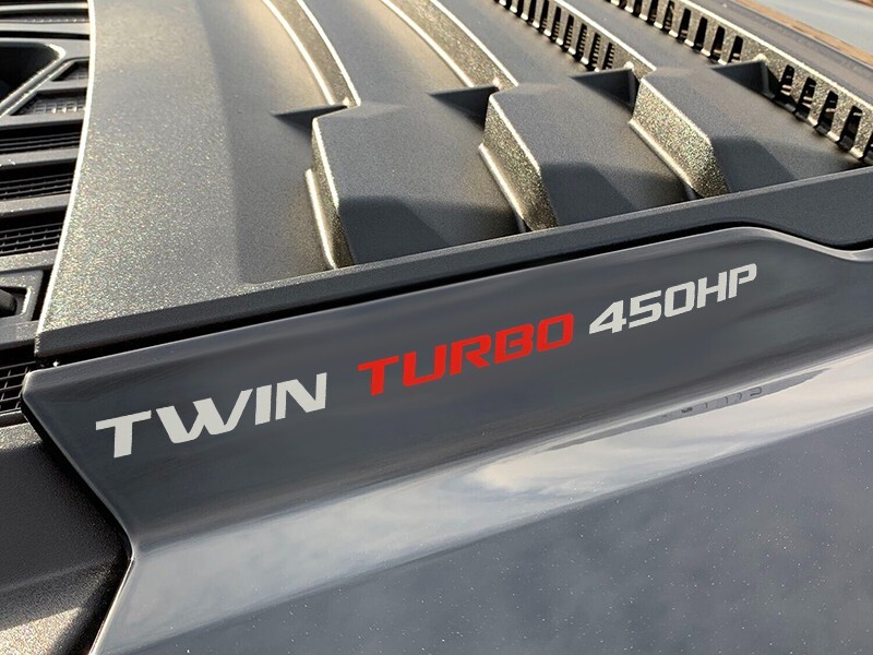 Twin Turbo 450HP Die Cut Sticker Decal, Fits Ford Raptor