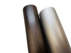 Brushed Silver / Dark Gray Metal Texture Vinyl Car Wrap Film Sticker Decal Roll