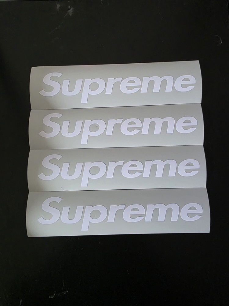 Supreme White Vinyl Decal Sticker 2×8 Inches For Any Surface 1/20