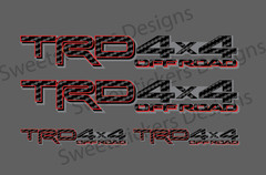 TRD Off Road FULL Carbon Fiber Decal Vinyl Stickers Toyota Tacoma Tundra Compati