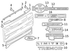 Genuine Ford Tailgate Lettering – Gloss Black ML3Z-9941018-A