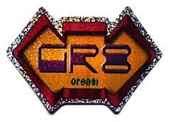 4 BRAND NEW “GR8″ GREAT ACRONYM GLITTER STICKERS 2.5″ H x 4” W