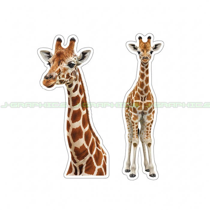 Giraffe Vinyl Decal Sticker 2 Pack B