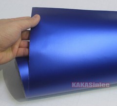 65FT Stretch Entire SUV Car Wrap Satin Matte Chrome Film Vinyl Sticker Blue US
