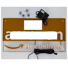 LED Delivery Driver Car Sign Light – USB Powered Acrylic Safety Sticker – 14×7