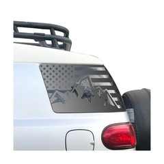 USA Flag w/outdoor mountain scene Decal for 2007-2014 Toyota FJ Cruiser HT1-CX3