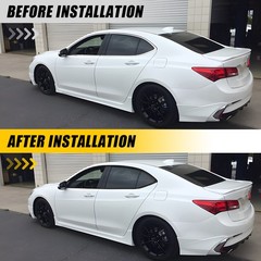 Black Delete Blackout Window Overlay Vinyl Sticker For Acura TLX 2015-2020 1-10