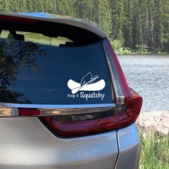 Big Foot Car Decal – Bigfoot and Canoe Decal.