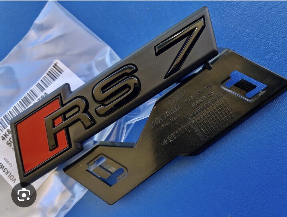 AUDI RS7 Black Grille A7 S7 Badge Original 4K8853736CT94 OEM + Support