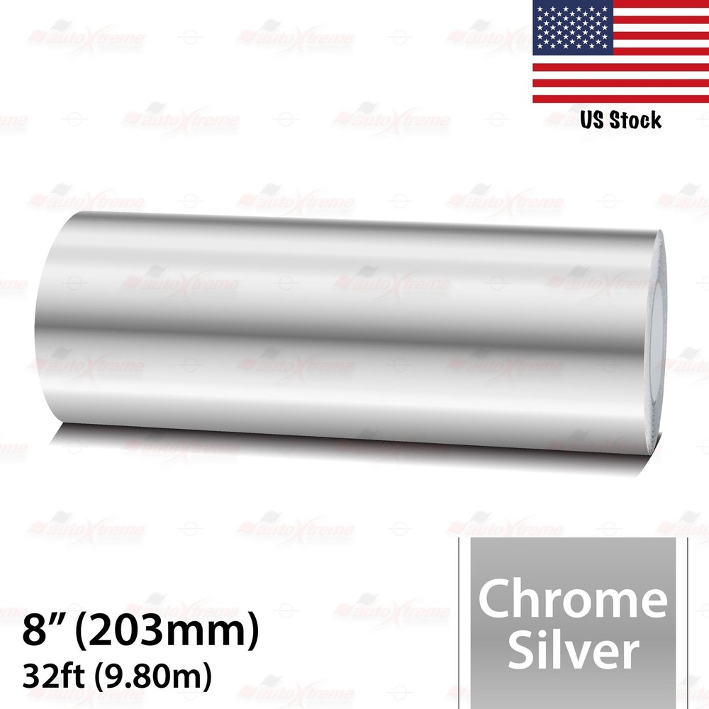 8″ Vinyl Pinstriping Pin Stripe Styling Tape Decal Sticker 203mm CHROME SILVER