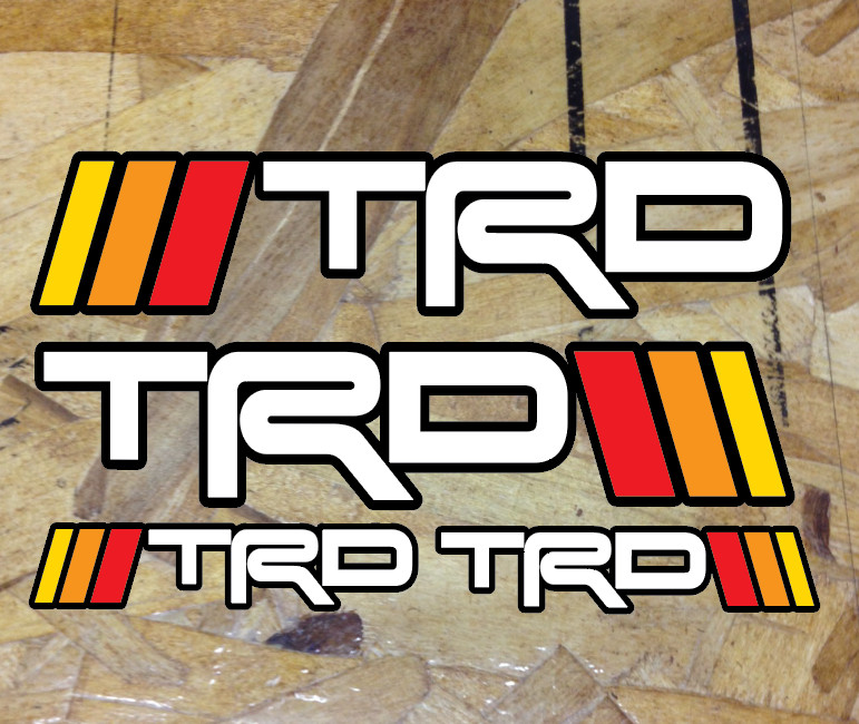 TRD Decal Sticker Decals 4 Runner Tacoma FJ Tundra Retro Stripes 4for1 PickSize