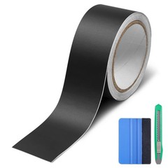 Matte Black Vinyl Wrap Tape 2″ x 30ft SelfAdhesive Car Detailing Kit