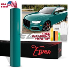ESSMO PET Super Gloss Storm Green Car Vehicle Vinyl Wrap Decal Glossy Like Paint