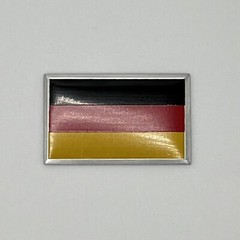Germany Flag Car Emblem Badge Decal Deutschland Sticker 1″x 1.5″ Aluminum NEW