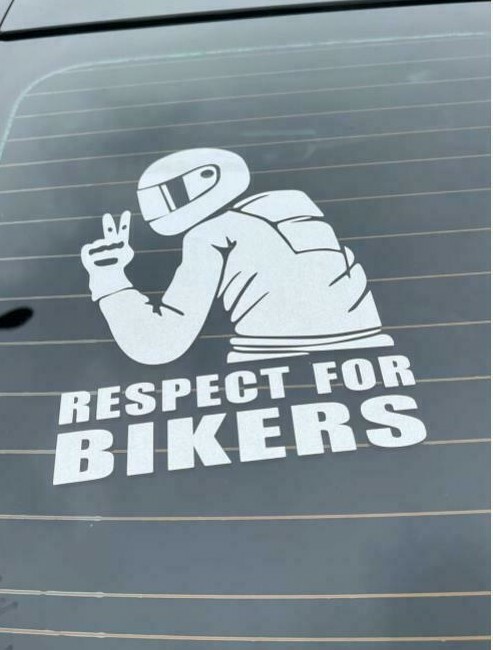 New 1pc Motorcyclist Pattern Car PVC Sticker 15cm x 20cm