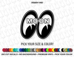 MOON EYES Logo Sticker DECAL for Racing Car Window Rat Rod Eyeball -PICK UR SIZE
