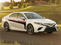 For TOYOTA CAMRY 2018-2022 Car Stickers Bonnet Racing Stripe Side Door Decals